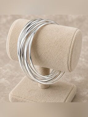 Sterling silver bangles set of 10